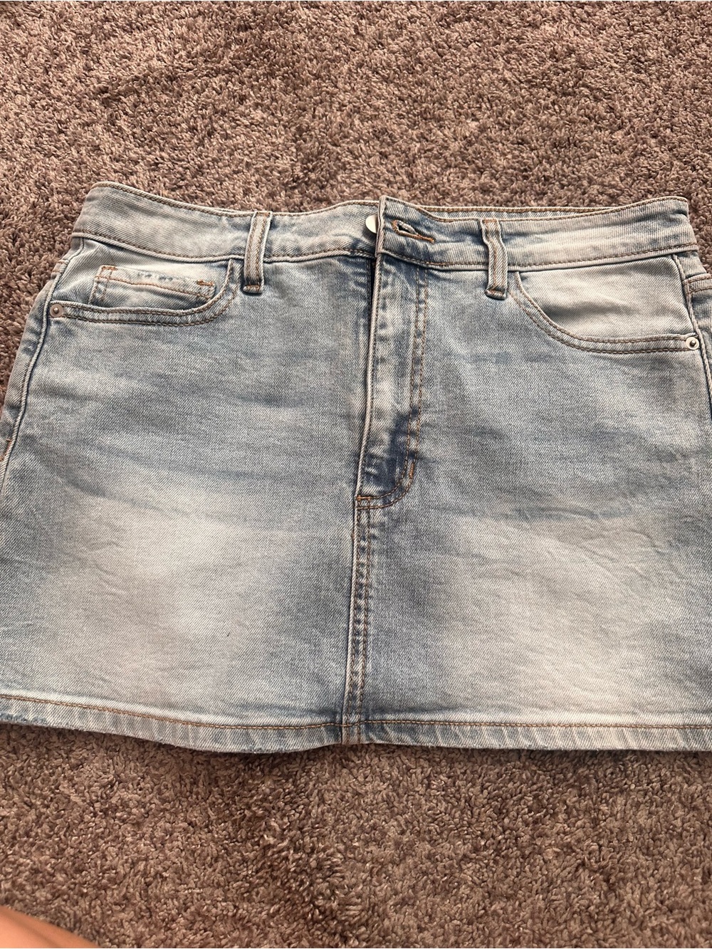 Altar'd State Light Blue Denim Skirt